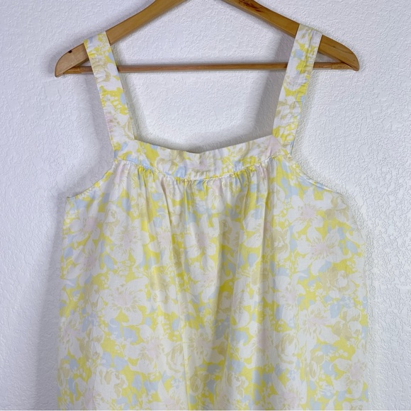 The Nines By Hatch Yellow Floral Swing Tank Blouse - Picture 3 of 6